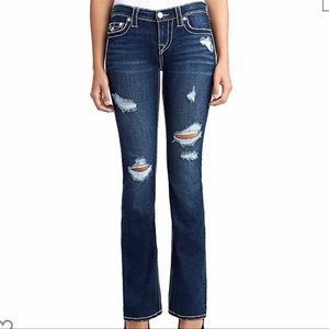 True religion bootcut distressed jeans